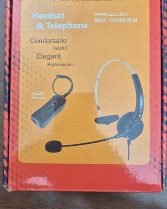 Cuffie Telefono Fisso con Microfono LEDLUX 