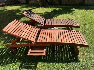 Lettini prendisole in teak