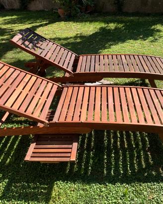 Lettini prendisole in teak