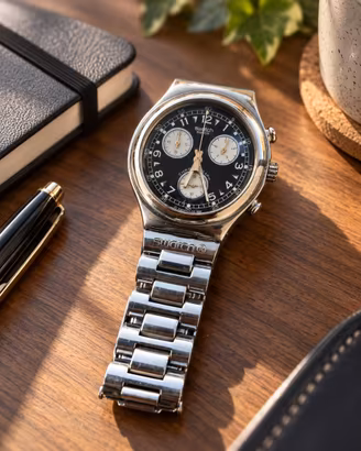 Swatch modello Crono in acciaio anni '90