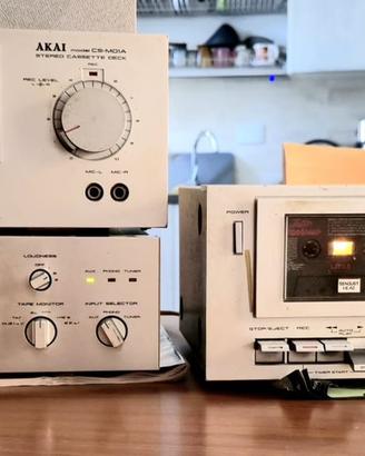 Set Hi-Fi AKAI VINTAGE: cassette-amplificatore