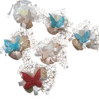 6 farfalle in ceramica dipinte a mano come da foto