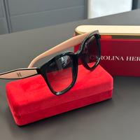 Occhiale da sole Carolina Herrera nero e rosa