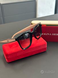 Occhiale da sole Carolina Herrera nero e rosa