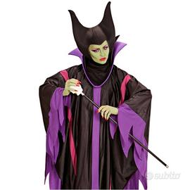 CARNEVALE HALLOWEEN VESTITO STREGA MALEFICA MALEFICENT WITCH DONNA