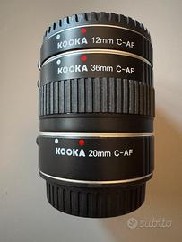 Anelli macro Kooka automatici per Canon EOS.
