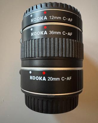Anelli macro Kooka automatici per Canon EOS.