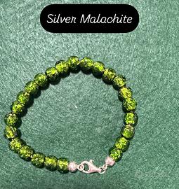 Bracciale in Argento e Malachite