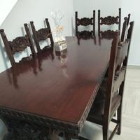 Tavolo zampa di leone +6sedie