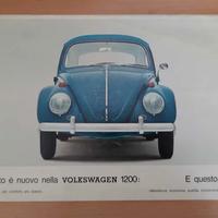 depliant originale volkswagen Maggiolino anni 60