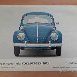 depliant originale volkswagen Maggiolino anni 60