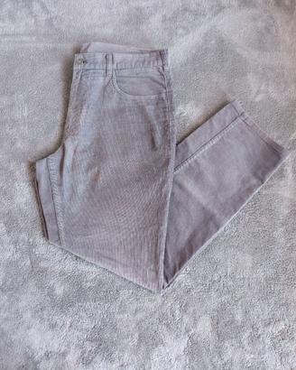 Pantaloni Brooks Brothers 346 Velluto Grigio - W38