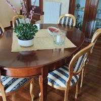 Set di 6 eleganti sedie stile classico oro