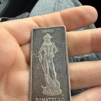 Lingotto argento 25 gr raffigurante donatello