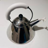 Bollitore Alessi vintage uccellino manico bianco