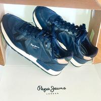 40 Pepe Jeans Navy Sneaker pelle Scarpe Sportive
