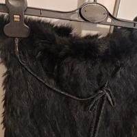 poncho invernale in vera pelliccia coniglio 