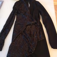 tutina donna gonna pantaloncino con paillettes