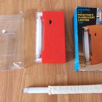 Mini lampada vintage anni '80 neon a batterie