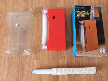 Mini lampada vintage anni '80 neon a batterie