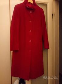 Cappotto donna rosso lana