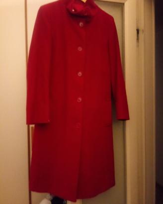Cappotto donna rosso lana