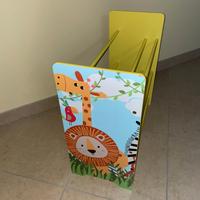 SCAFFALE PORTA SCATOLE GIOCHI PER BAMBINI