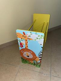 SCAFFALE PORTA SCATOLE GIOCHI PER BAMBINI