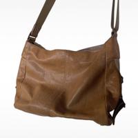 Borsa in pelle marrone cammello mandarina duck