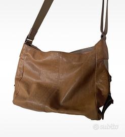Borsa in pelle marrone cammello mandarina duck