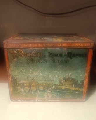 antica scatola di latta biscotti Donati 