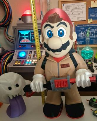 Statua Mario Ghost Hunter 42 cm – Fanart Stampa 3D