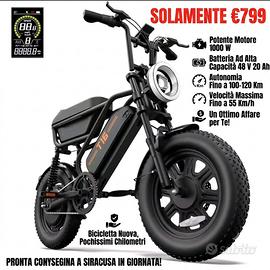 🛵 Mini moto Bici elettrica Fat Bike 1000W 20Ah 🛵