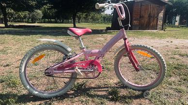 Bicicletta rosa da bambina 20 pollici (6–9 anni)