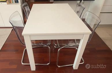 Tavolo bianco ikea Laneberg allungabile