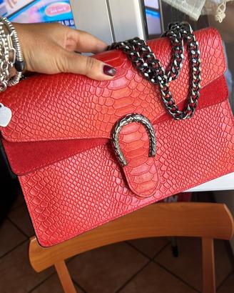 Borsa marchio Vicky color corallo