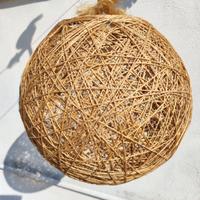 lampadario sospensione corda rattan anni 70 vintag