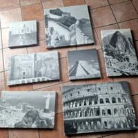 Lotto tele canvas Le 7 Meraviglie del mondo 