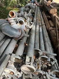 Tubi in ferro diametro 80 lunghezza 6 mt