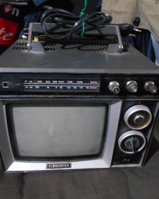 radio tv d'epoca crown 7tv-4 1968 vintage rara !!
