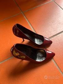Décolleté Gucci in vernice bordeaux -Misura 36.5
