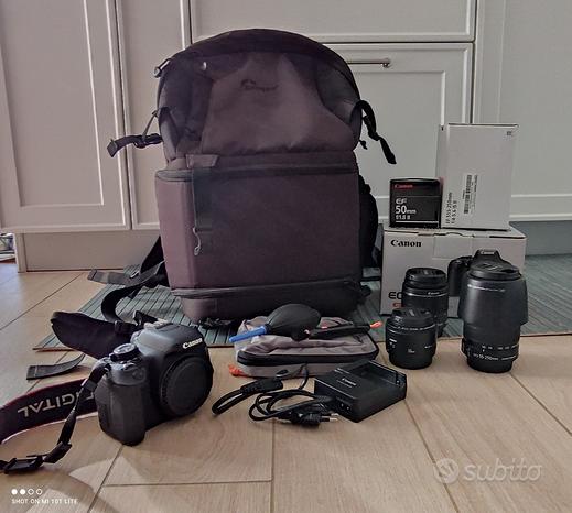 Canon EOS600D + 3 obiettivi e borsa