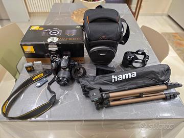Nikon D3400 molti accessori e treppiede 