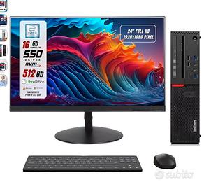 Lenovo, Postazione Completa, Pc Desktop Intel i5-6