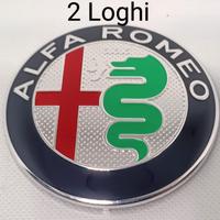 2 Pezzi 74 mm Logo Alfa Romeo Stemma Alluminio