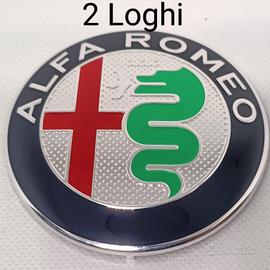 2 Pezzi 74 mm Logo Alfa Romeo Stemma Alluminio