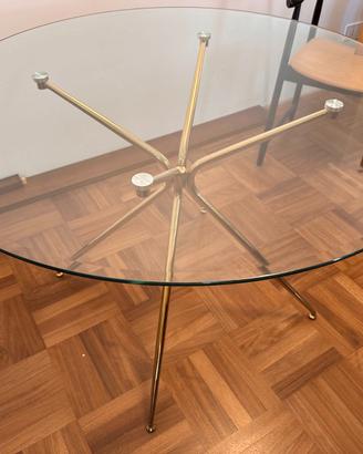 Tavolo rotondo in cristallo 110 cm