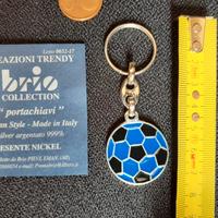 Portachiavi smaltato argento con certificato