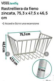 rastrelliera mangiatoia fieno