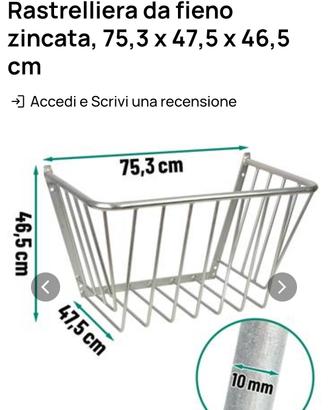 rastrelliera mangiatoia fieno